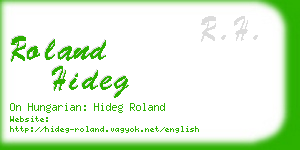 roland hideg business card